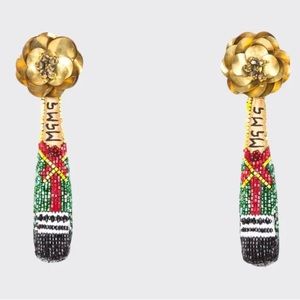 Mignonne Gavigan Champagne Beaded Drop Earrings
